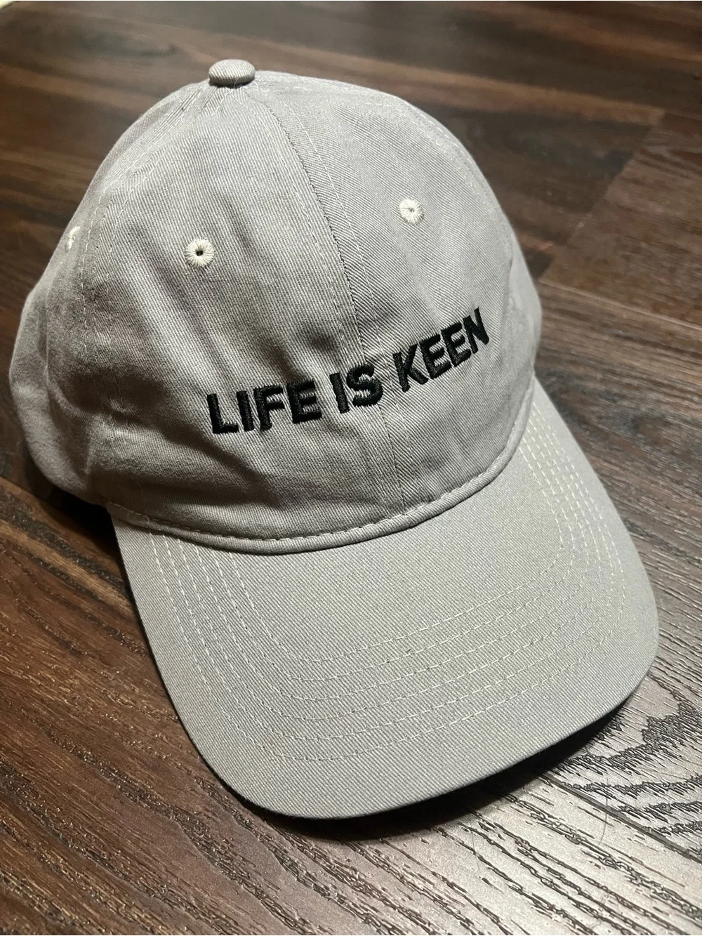 KEEN Footwear Adjustable Strap Hat Gray Baseball Cap “Life Is Keen”